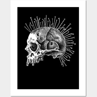 skull punk Posters and Art